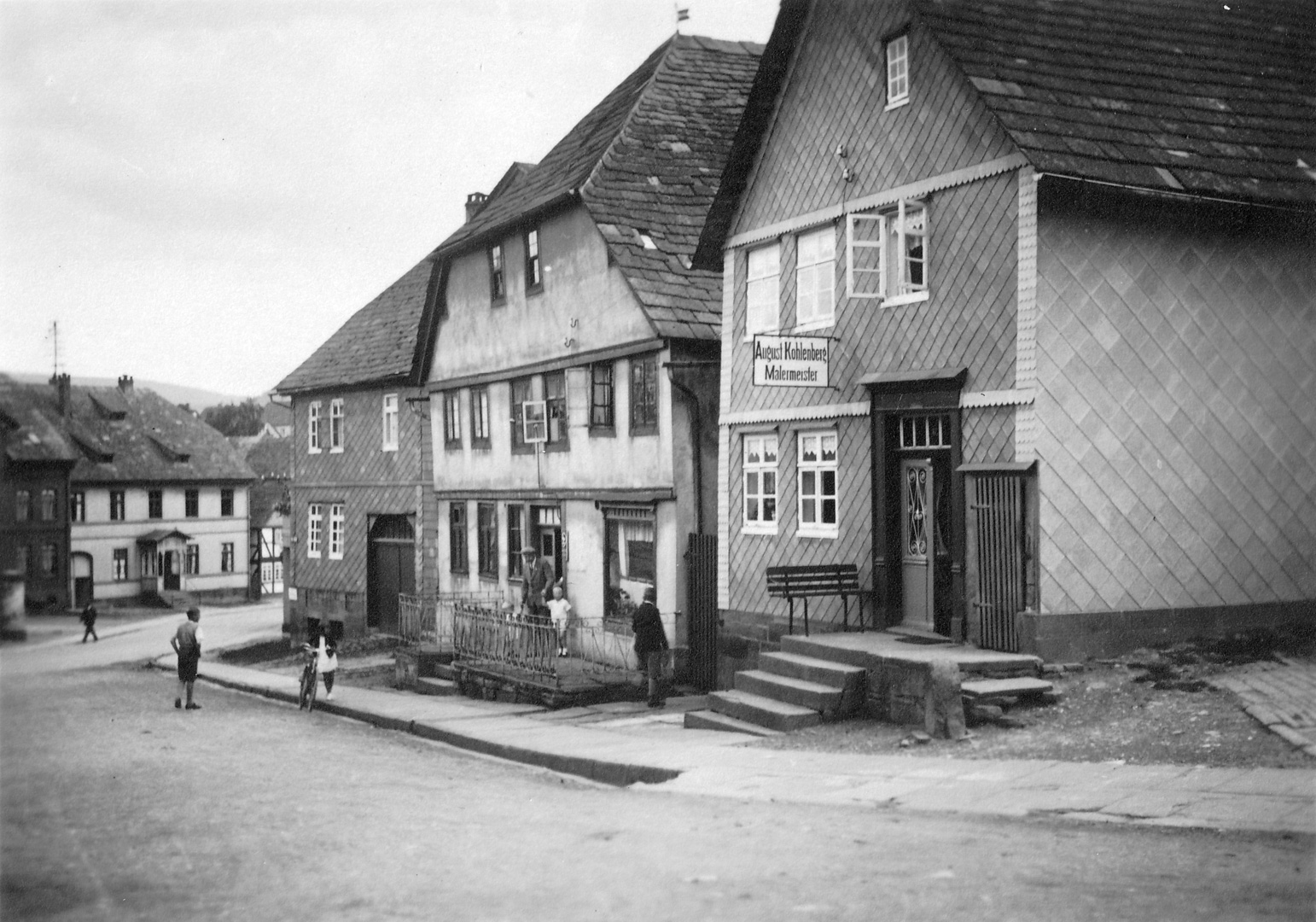 Der Marktplatz in Eschershausen 1933